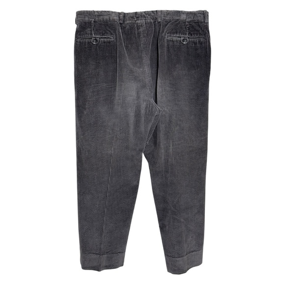Vtg Corduroy Trouser Pants Men’s Size 40 = XL Grey Cotton Made in Italy 80s 90s - Picture 7 of 7